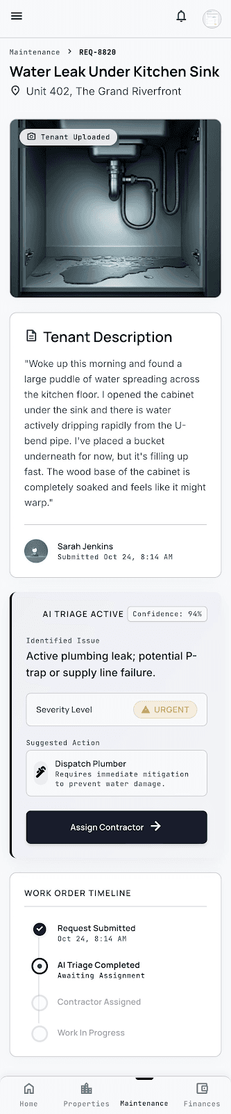 AI maintenance triage